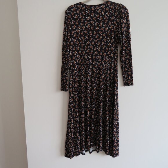 BODEN Crew Neck Jersey Midi Dress in Ditsy Dotty Floral Fall Cottagecore US 4P - Picture 10 of 15